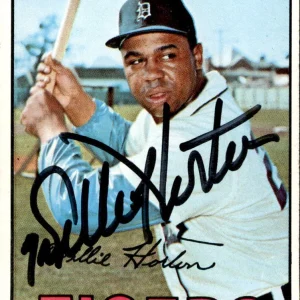 Willie Horton Signed 1967 Topps Card #465 Detroit Tigers

