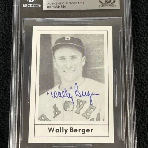 Wally Berger Signed Boston Braves 1978 Grand Slam Card #20 Beckett Certified
