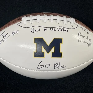 Junior Colson Signed 2021 Big 10 Champs Michigan Wolverines Football JSA COA
