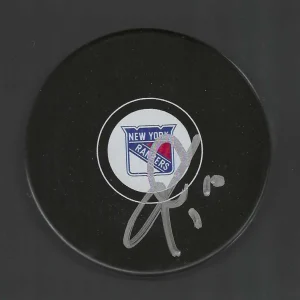 Todd Harvey Signed New York Rangers Puck