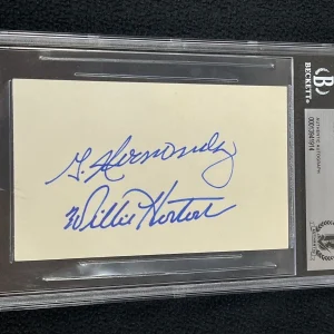 Willie Hernandez & Horton Signed Index Card Beckett Certified Detroit Tigers
