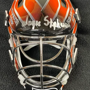 Wayne Stephenson Signed Philadelphia Flyers Mini Goalie Mask Beckett COA

