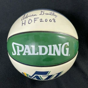 Adrian Dantley Signed & Inscribed Utah Jazz Basketball