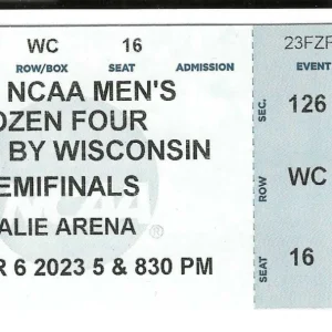 2023 NCAA Men's Hockey Frozen Four Tampa Semifinals Ticket Quinnipiac Advances

