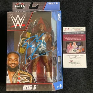 Big E Signed WWE Champion Elite Action Figure Series 95 JSA COA New Day
