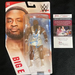 Big E Signed WWE Series 115 Action Figure JSA COA New Day
