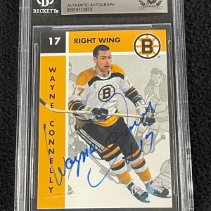 Wayne Connelly Signed 1995/96 Parkhurst '66-67 Card BAS Certified Boston Bruins
