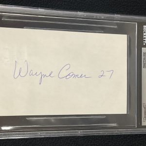 Wayne Comer Signed Index Card Beckett Certified Detroit Tigers
