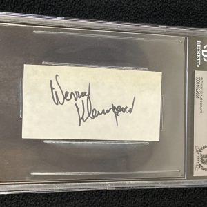 Werner Klemperer Signed Cut Autograph Beckett Certified Hogan's Heroes
