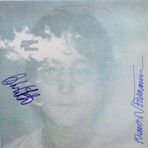 ALAN WHITE (of Yes) KLAUS VOORMANN Signed JOHN LENNON IMAGINE Vinyl Record ACOA
