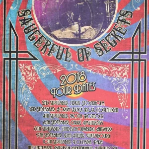 Nick Mason signed Pink Floyd's Saucerful or Secrets Tour Poster RARE FA LOA
