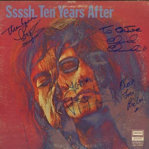 ALVIN LEE + Band Ssssh Signed Vinyl Record TEN YEARS AFTER ACOA