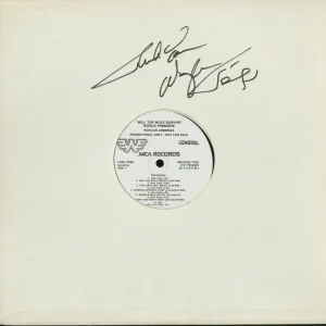 Waylon Jennings SIGNED Will the Wolf Survive vinyl record White Label Promo ACOA
