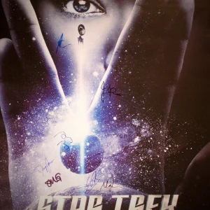 Star Trek Discovery CAST signed poster x7 Doug Jones, Jason Isaacs, Shazad ACOA
