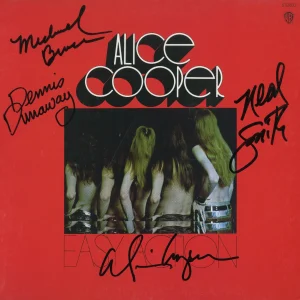Alice Cooper Band signed Easy Action Vinyl Record, Alice, Bruce Neil Dennis ACOA