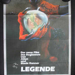 LEGEND 1985 (Ridley Scott) SIGNED German Poster TIM CURRY, BAS TCCOA