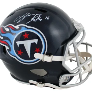 Titans Treylon Burks Authentic Signed Full Size Speed Rep Helmet BAS Witnessed