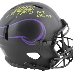 Vikings Adrian Peterson 2012 NFL MVP Signed Eclipse Proline F/S Speed Helmet BAS
