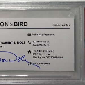 SENATOR BOB DOLE SIGNED BUSINESS CARD PSA DNA AUTOGRAPH PRESIDENT CONTENDER