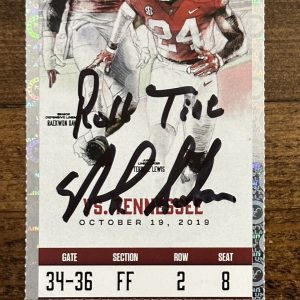 NICK SABAN SIGNED ALABAMA FOOTBALL FULL TICKET Tennessee AUTO BECKETT BAS COA