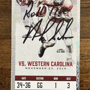 NICK SABAN SIGNED ALABAMA FOOTBALL 2019 SEASON FULL TICKET AUTO BECKETT BAS COA