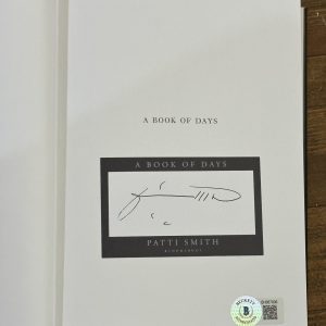 SIGNED Patti Smith A BOOK OF DAYS First 1st Edition Autographed BAS Beckett COA