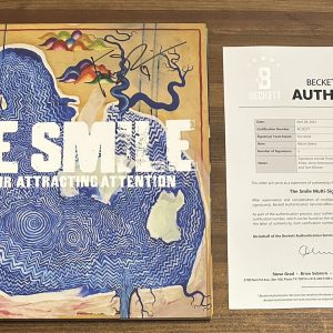 Thom Yorke Jonny Greenwood Tom Skinner THE SMILE Signed Vinyl LP BAS Beckett COA