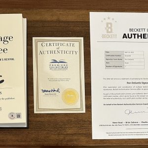 PRESIDENT ? Governor Ron DeSantis Courage To Be Free Book SIGNED Beckett BAS COA