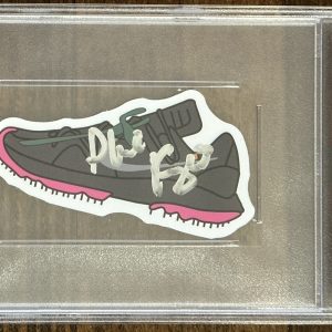 PHIL KNIGHT NIKE CEO FOUNDER SIGNED RUNNING SHOE STICKER PSA DNA COA AUTOGRAPH