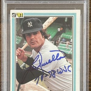 1981 Donruss Lou Piniella HOF Signed Trading Card PSA DNA COA Autograph Yankees