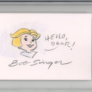 Jane Jetson Original Color Drawing Sketch Signed & Drawn By Bob Singer PSA DNA