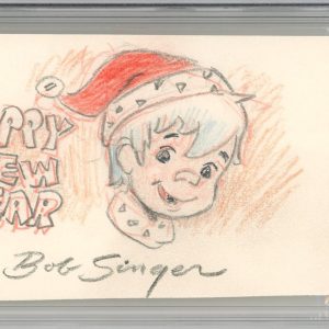 The FLINTSTONES Bamm Bamm Original Pencil Drawing Signed Bob Singer PSA DNA COA