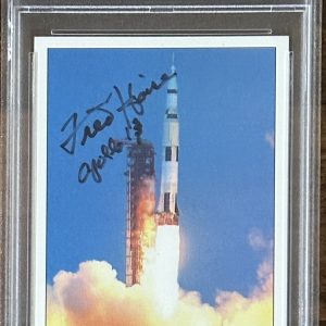 1991 SPACE SHOTS FRED HAISE APOLLO 13 LAUNCH SIGNED PSA DNA COA AUTOGRAPHED NASA