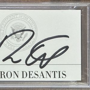 Governor Ron DeSantis SIGNED Presidential Seal Cut Signature PSA DNA COA Auto