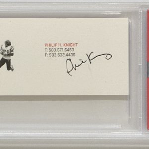 PHIL KNIGHT NIKE CEO SIGNED BUSINESS CARD PSA DNA COA AUTOGRAPH FOOTBALL PLAYER