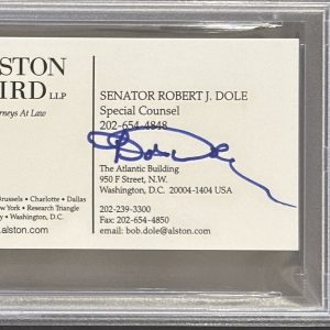 SENATOR BOB DOLE SIGNED BUSINESS CARD PSA DNA AUTOGRAPH PRESIDENT CONTENDER RIP!