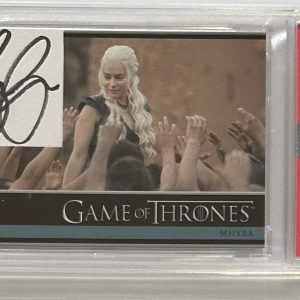 SIGNED GAME OF THRONES EMILIA CLARKE 2014 RITTENHOUSE CUT AUTOGRAPH PSA DNA COA
