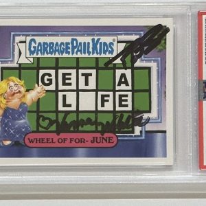 TOPPS GARBAGE PAIL KIDS VANNA WHITE PAT SAJAK WHEEL FORTUNE SIGNED PSA DNA COA