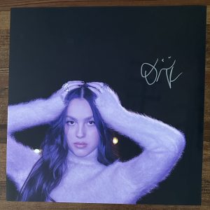 Olivia Rodrigo GUTS Blue Vinyl LP & Signed Picture Autograph PSA DNA Certified