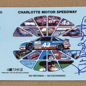 1992 Mello Yellow 500 NASCAR Charlotte Speedway Ticket SIGNED Richard Petty BAS