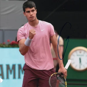 Carlos Alcaraz Signed Autograph 8x10 Photo Wimbledon US Open Champion w/ JSA COA