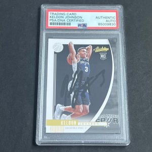 2019-20 Absolute Basketball #3 Keldon Johnson Signed Card Auto PSA Slabbed RC Sp
