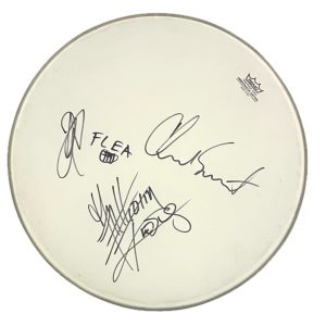Red Hot Chili Peppers Band Signed Autograph 16" Drumhead - Anthony Kiedis +3 JSA