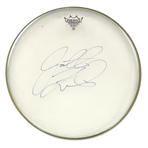 Jonathan Jon Fishman Phish Signed Autograph 14" Clear Drumhead w/ JSA COA