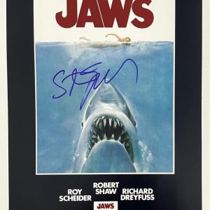 Steven Spielberg Signed Autograph Jaws 12x18 Mini Movie Poster Photo - Beckett