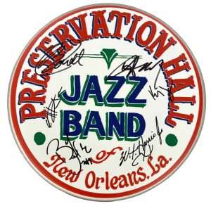 New Orleans Preservation Hall Jazz Band Signed Autograph 10" Drumhead JSA COA