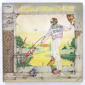 Bernie Taupin Signed Autograph Album - Elton John Goodbye Yellow Brick Road JSA