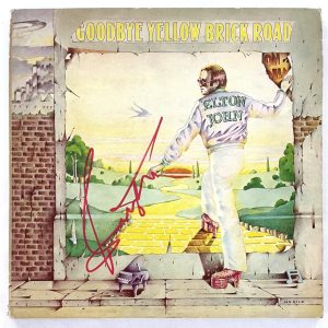 Bernie Taupin Signed Autograph Album - Goodbye Yellow Brick Road Elton John JSA