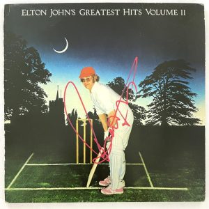 Bernie Taupin Signed Autograph Album Record - Elton John Greatest Hits 2 JSA COA