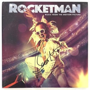 Bernie Taupin Signed Autograph Album Vinyl Record - Rocketman Soundtrack JSA COA